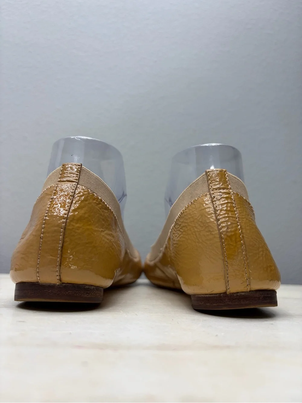 Tory Burch Brown Parent Leather Coraline Flats Size 8